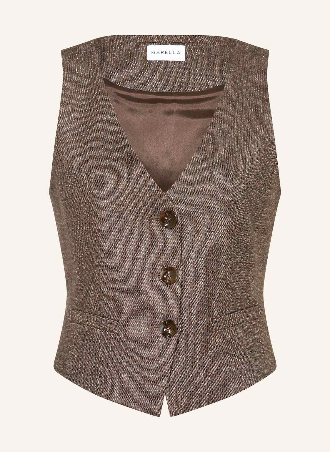 Marella Blazerweste Mit Glitzergarn braun Marella Blazerweste Mit Glitzergarn braun von Marella
