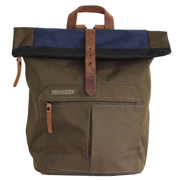 City-rucksack Ulom 3 Cord Olive Herren Khaki von Margelisch