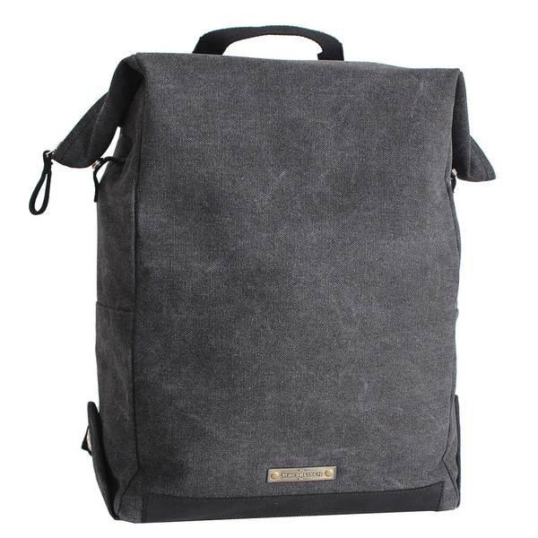 Canvas Rucksack Evon 1 Charcoal Herren Charcoal Black von Margelisch