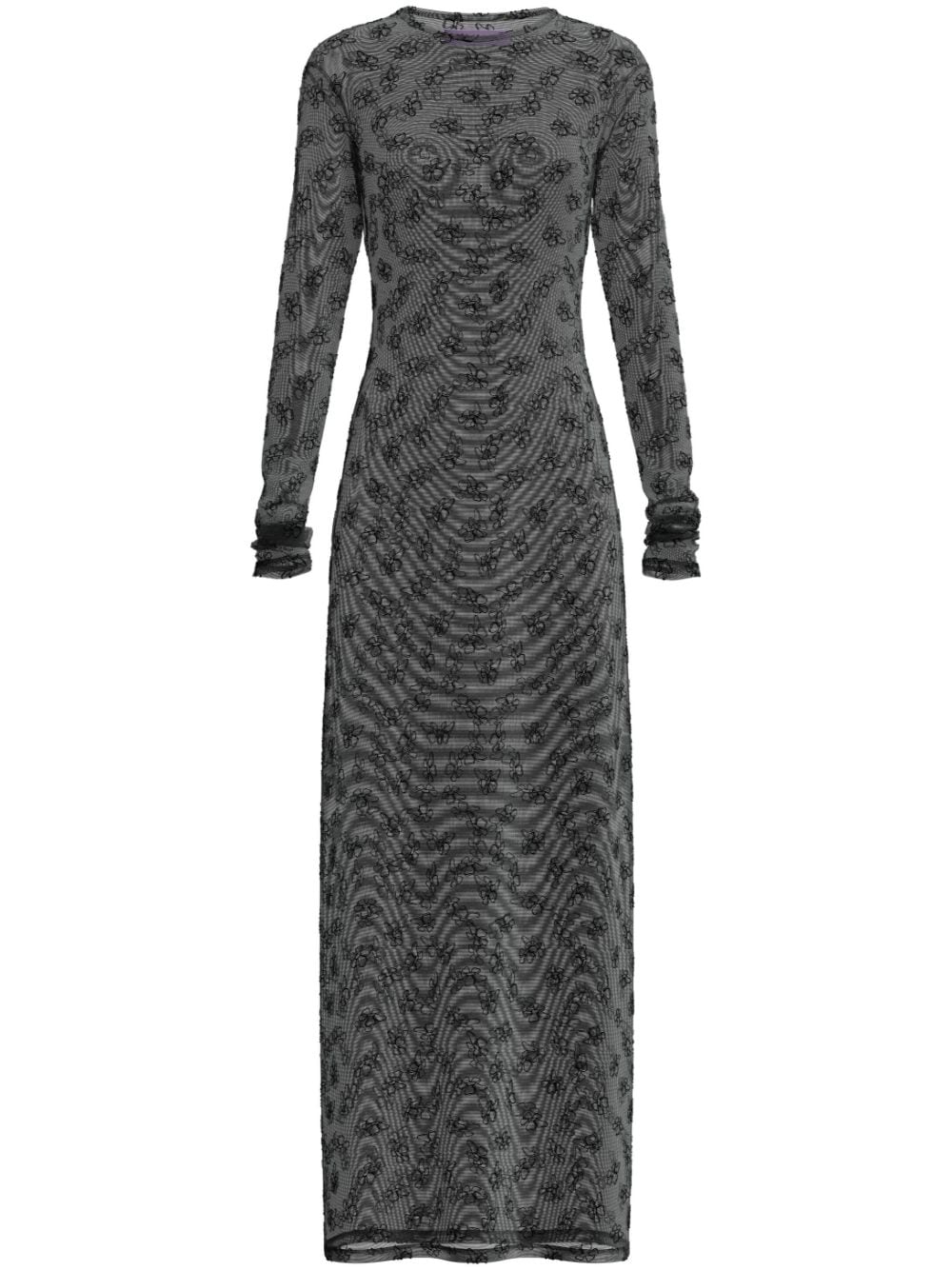 Margherita MACCAPANI Tere floral-embroidered dress - Black von Margherita MACCAPANI