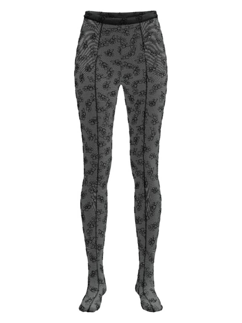 Margherita MACCAPANI The Footed monogram leggings - Black von Margherita MACCAPANI