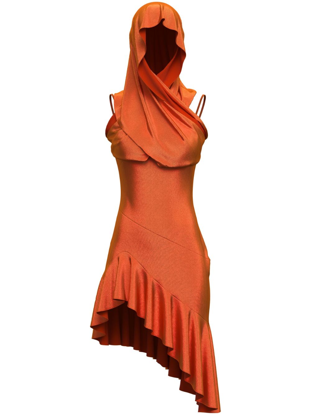Margherita MACCAPANI The Hood draped minidress - Orange von Margherita MACCAPANI