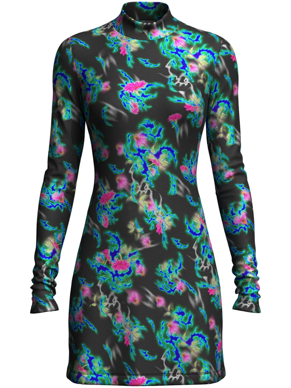 Margherita MACCAPANI Genie abstract-print dress - Black von Margherita MACCAPANI