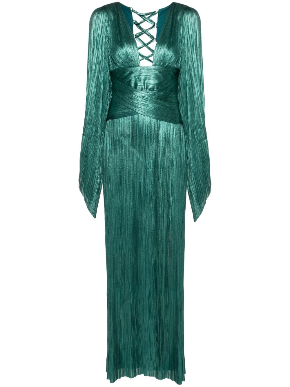 Maria Lucia Hohan Alana plissé silk gown - Green von Maria Lucia Hohan