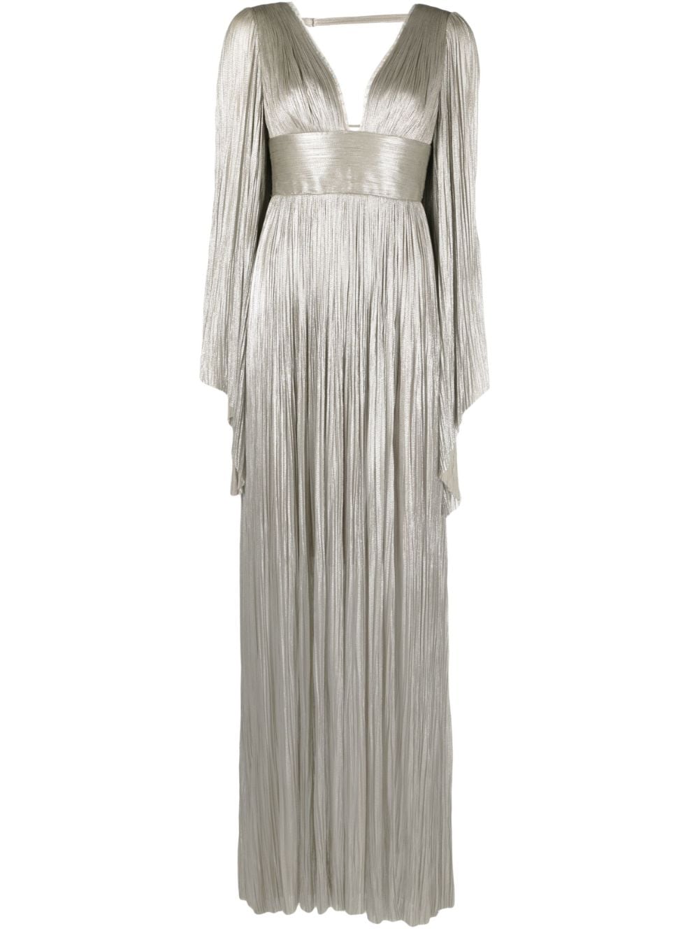 Maria Lucia Hohan Harlow rhinestone-detail pleated maxi dress - Grey von Maria Lucia Hohan