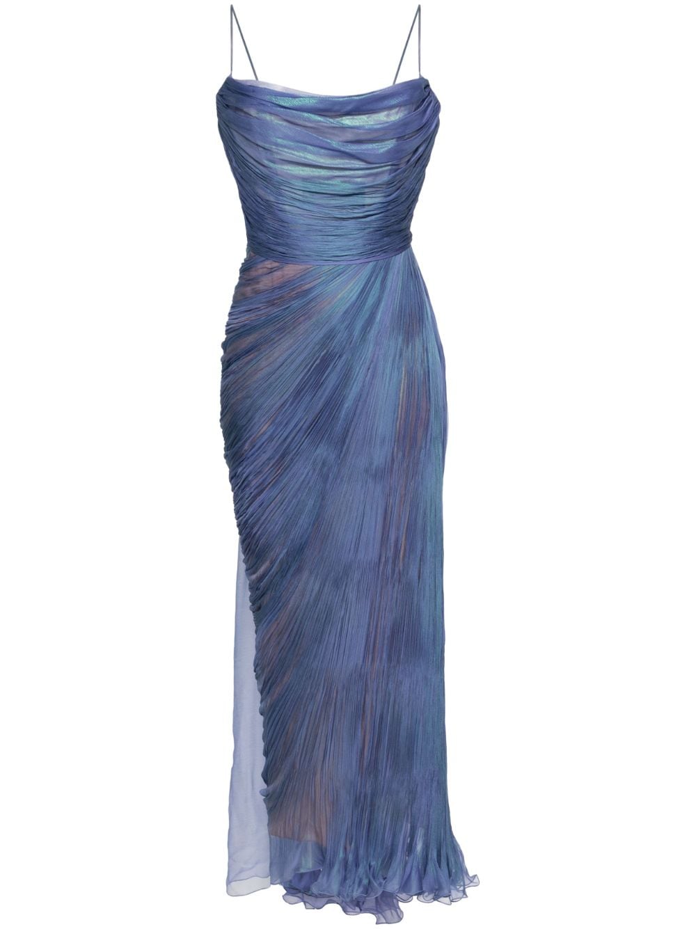 Maria Lucia Hohan Regina plissé silk gown - Blue von Maria Lucia Hohan