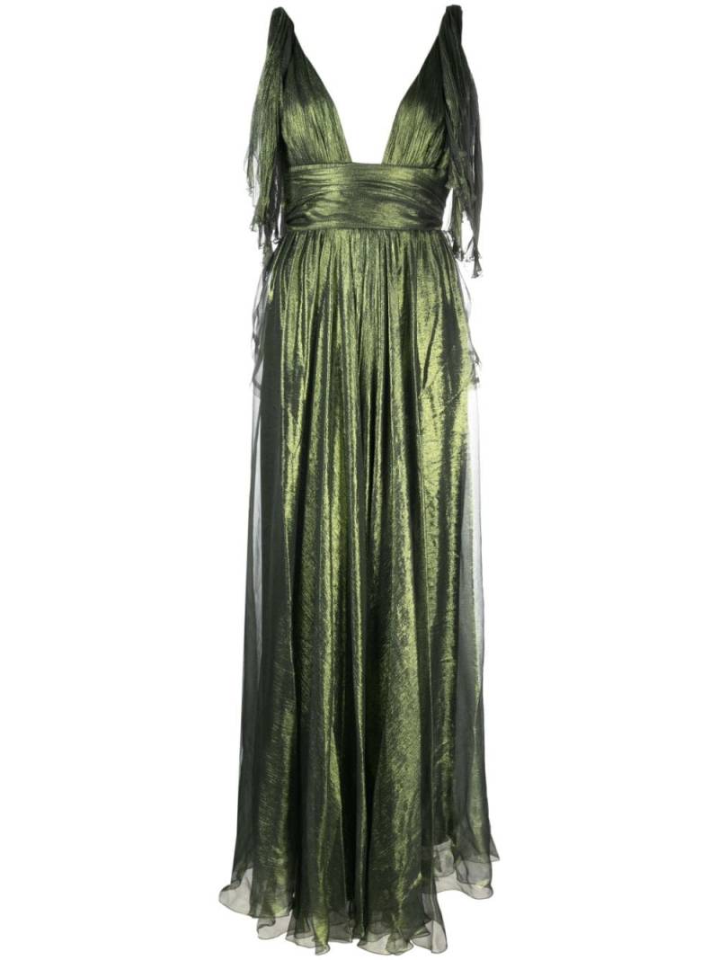 Maria Lucia Hohan sleeveless draped silk maxi dress - Green von Maria Lucia Hohan