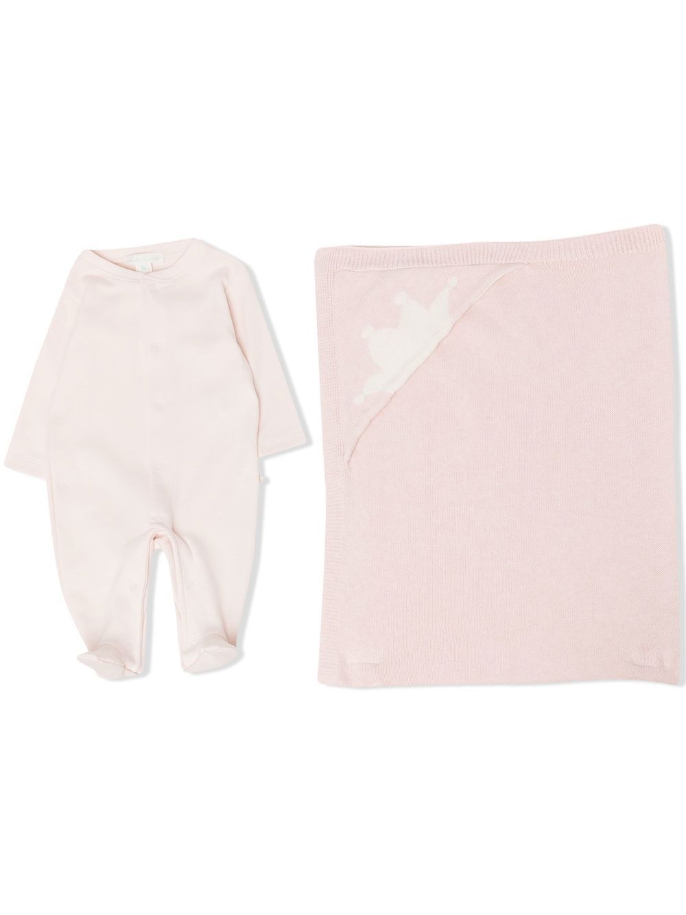 Marie-Chantal two-piece cotton babygrow set - Pink von Marie-Chantal