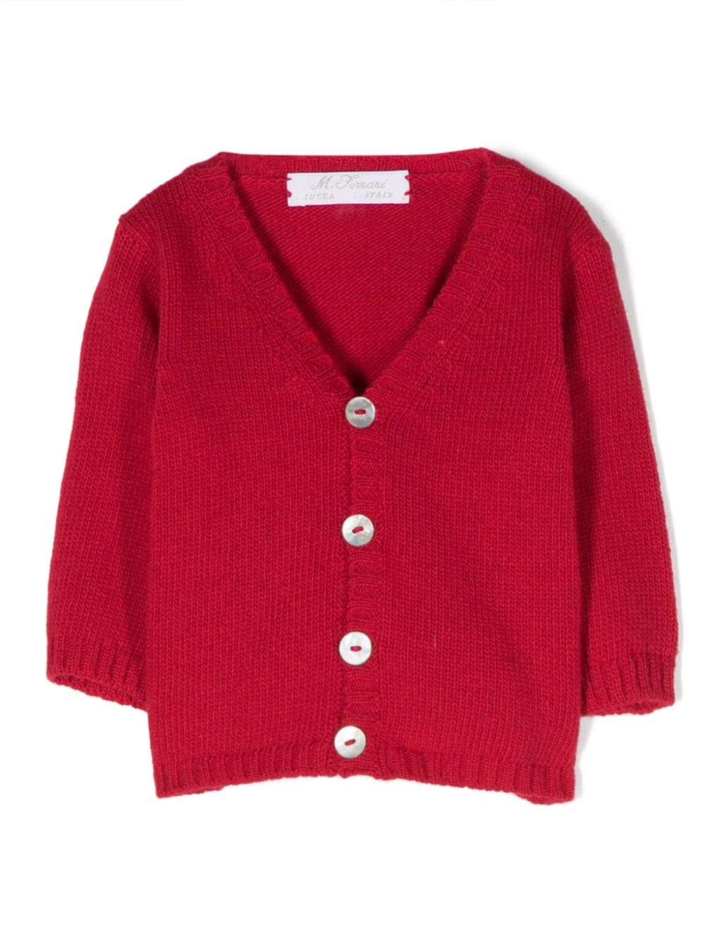 Mariella Ferrari V-neck knitted cardigan - Red von Mariella Ferrari