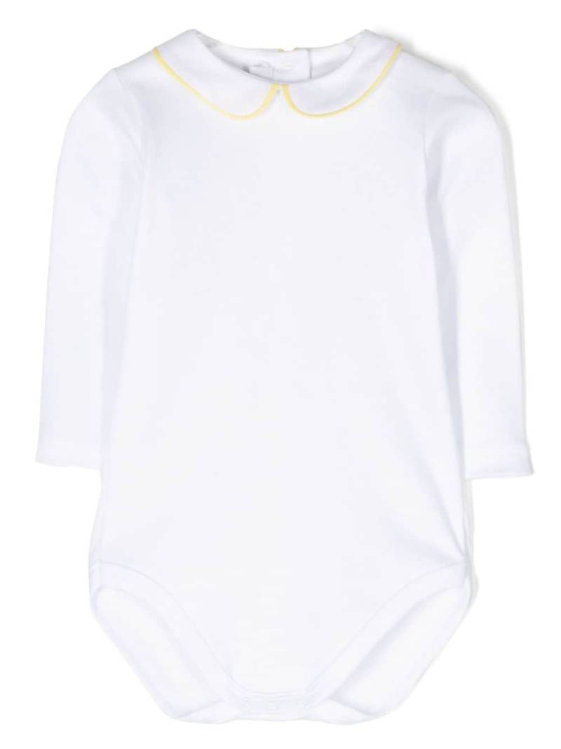 Mariella Ferrari contrasting-trim cotton bodysuit - White von Mariella Ferrari