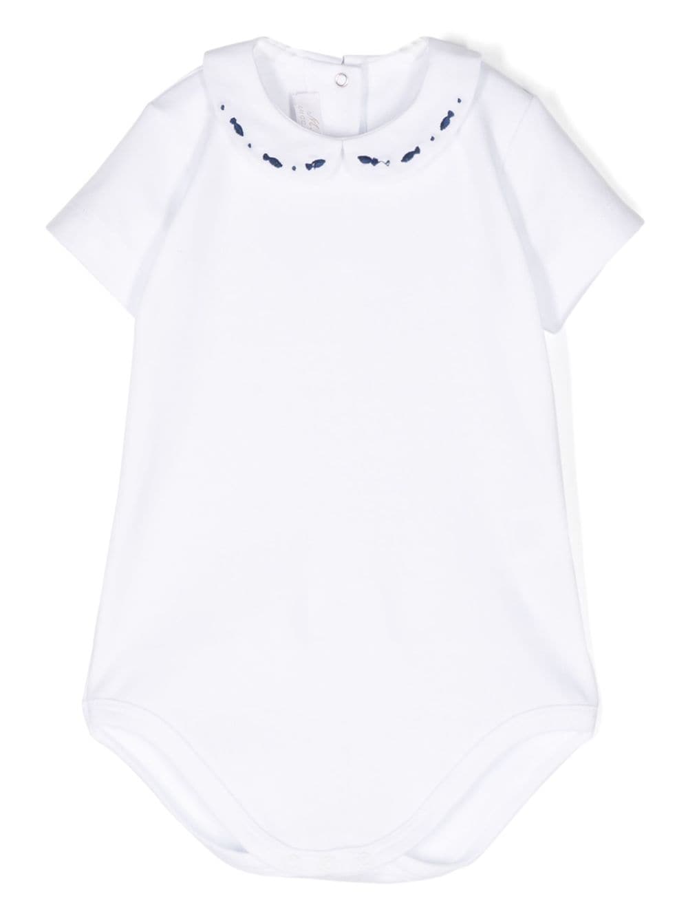 Mariella Ferrari fish-embroidered cotton body - White von Mariella Ferrari