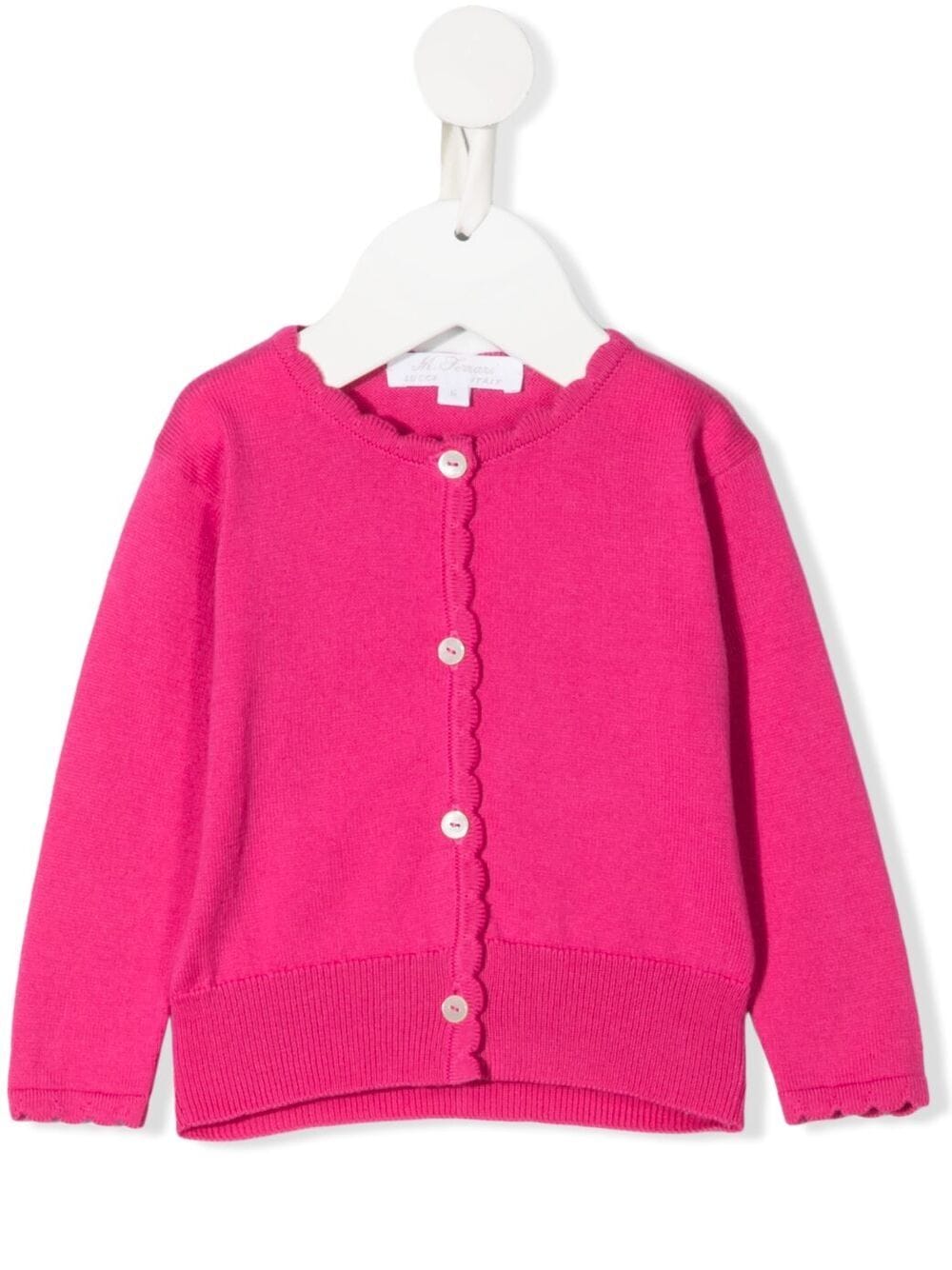 Mariella Ferrari scallop-trim fine-knit cardigan - Pink von Mariella Ferrari