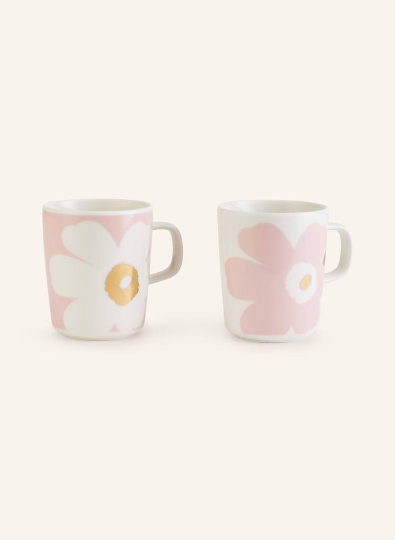 Marimekko 2er-Set Henkelbecher Oiva/Juhla rosa von Marimekko