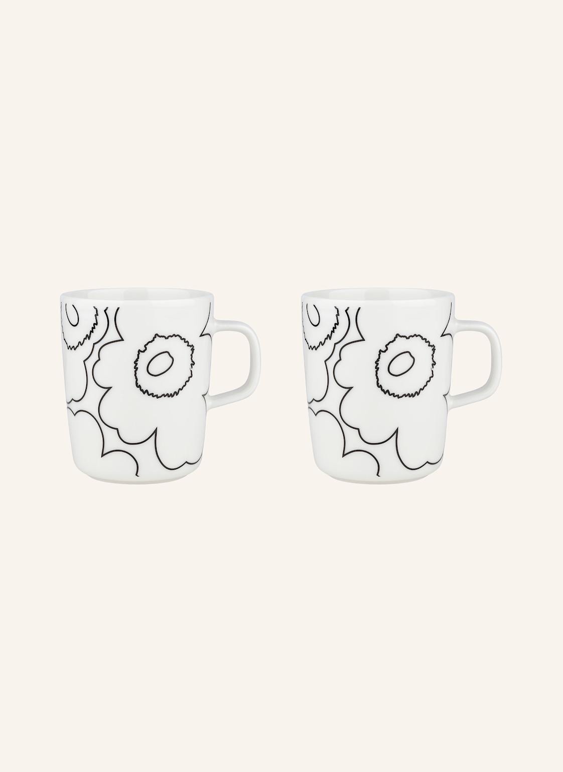 Marimekko 2er-Set Henkelbecher Oiva/Piirto Unikko weiss Marimekko 2er-Set Henkelbecher Oiva/Piirto Unikko weiss von Marimekko
