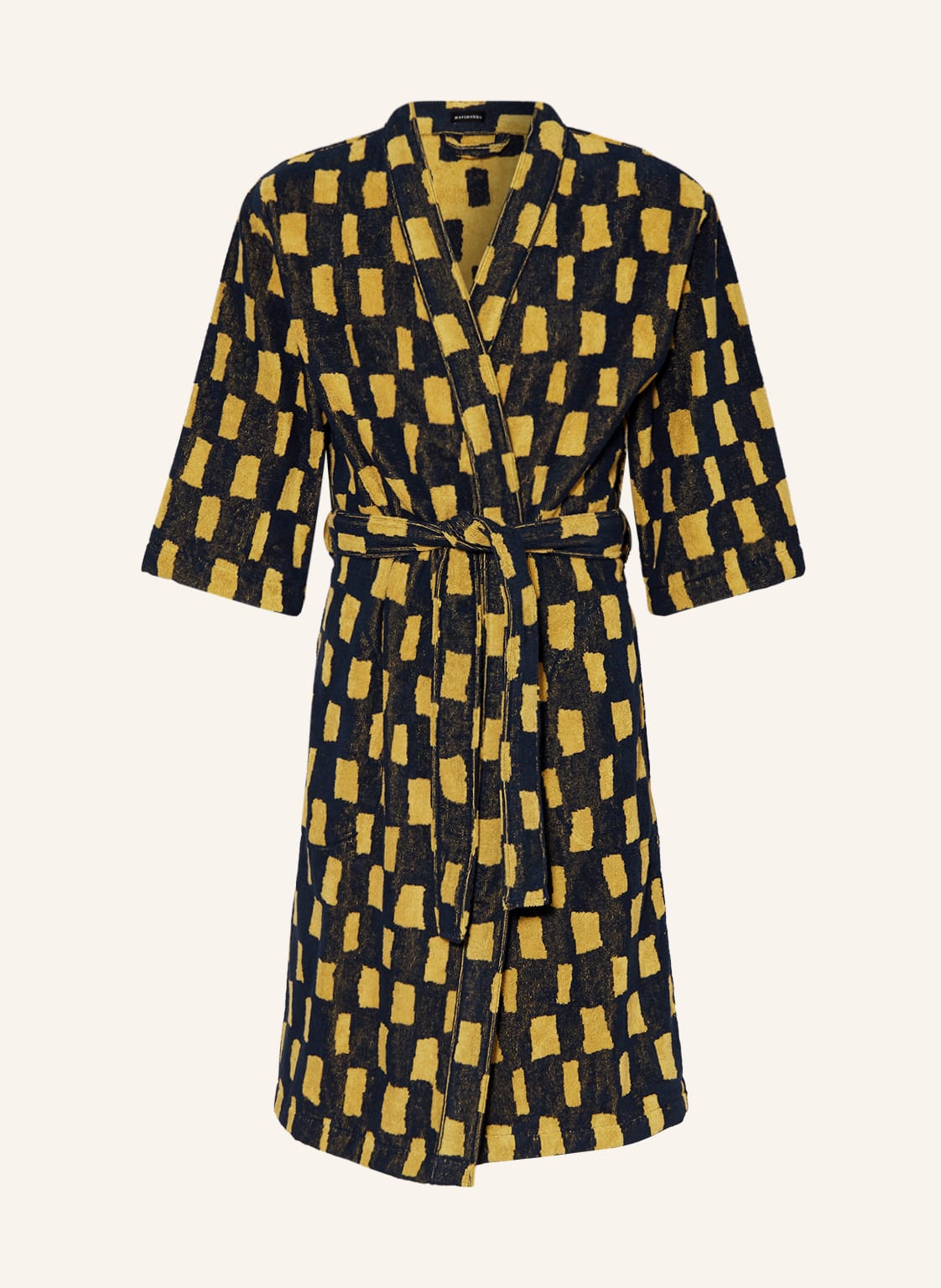 Marimekko Unisex-Bademantel Iso Noppa schwarz von Marimekko