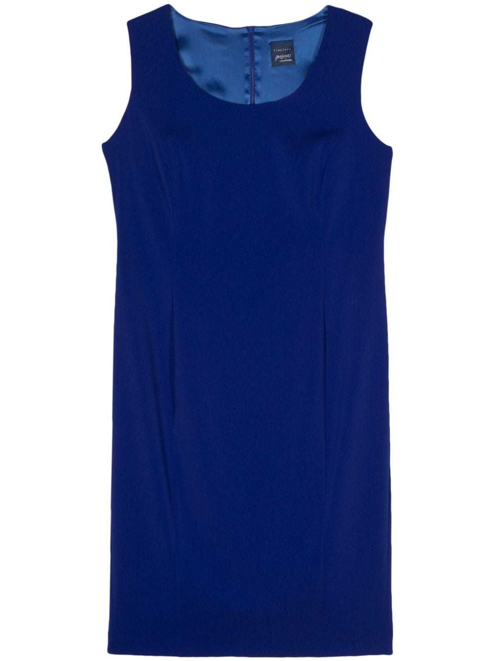 Marina Rinaldi dart-detail dress - Blue von Marina Rinaldi