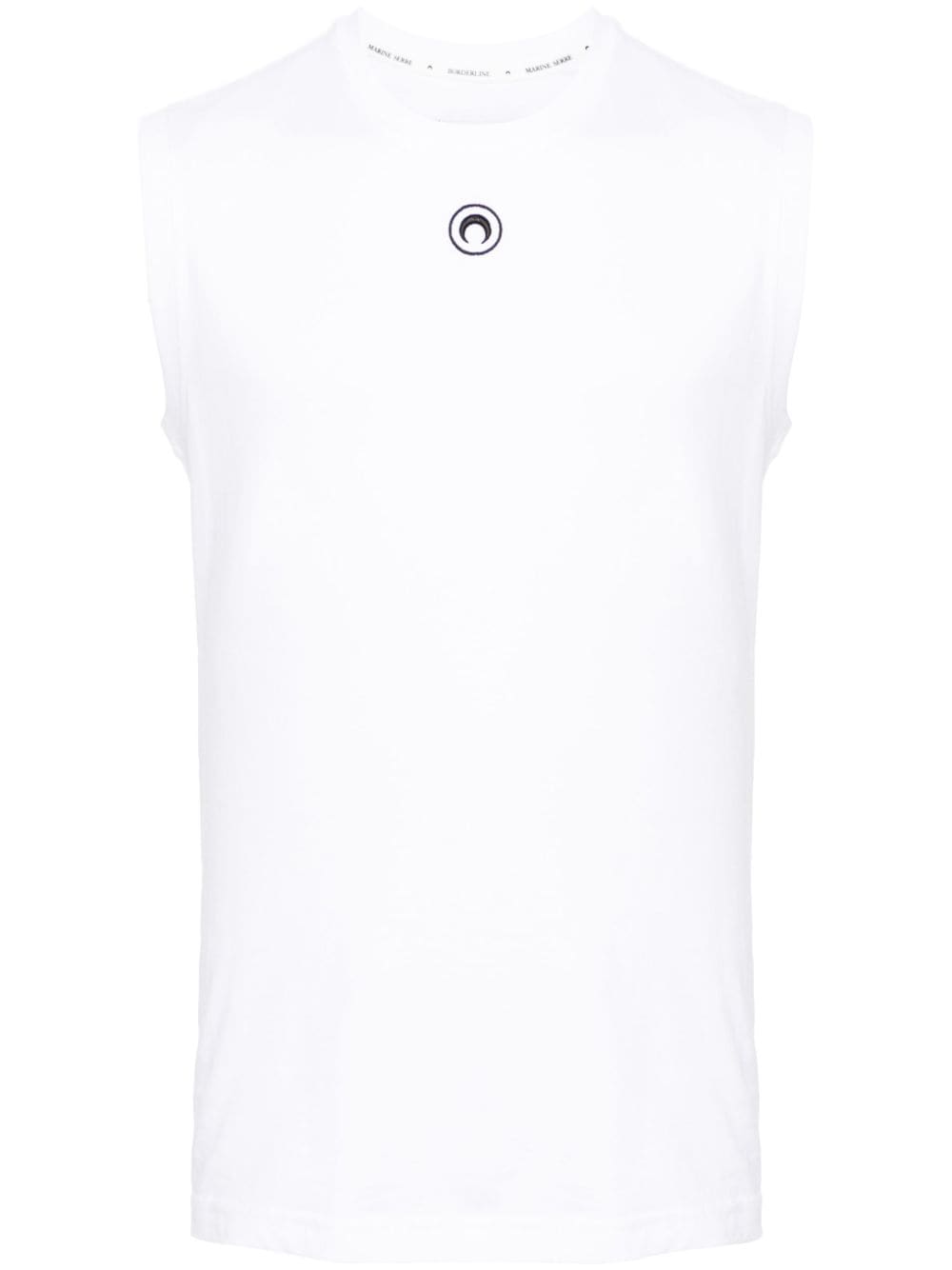 Marine Serre Basic Moon cotton tank top - White von Marine Serre