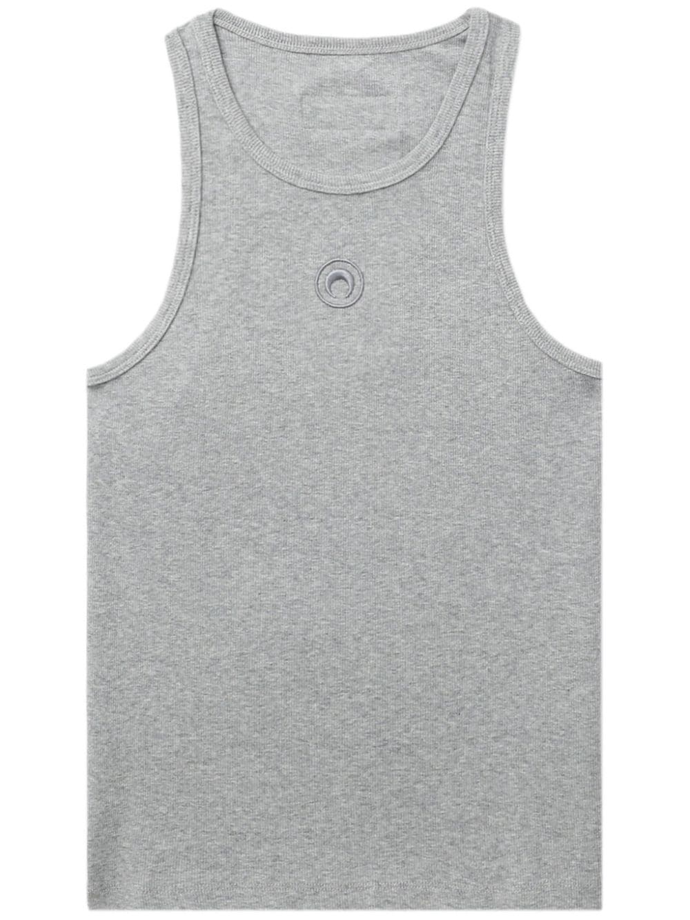 Marine Serre Crescent Moon-embroidered tank top - Grey von Marine Serre