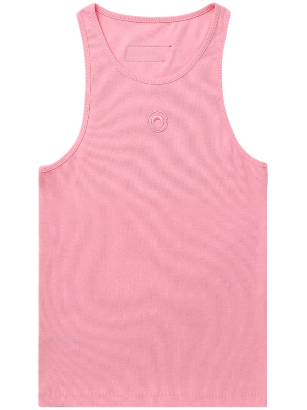 Marine Serre Crescent Moon-embroidered tank top - Pink von Marine Serre