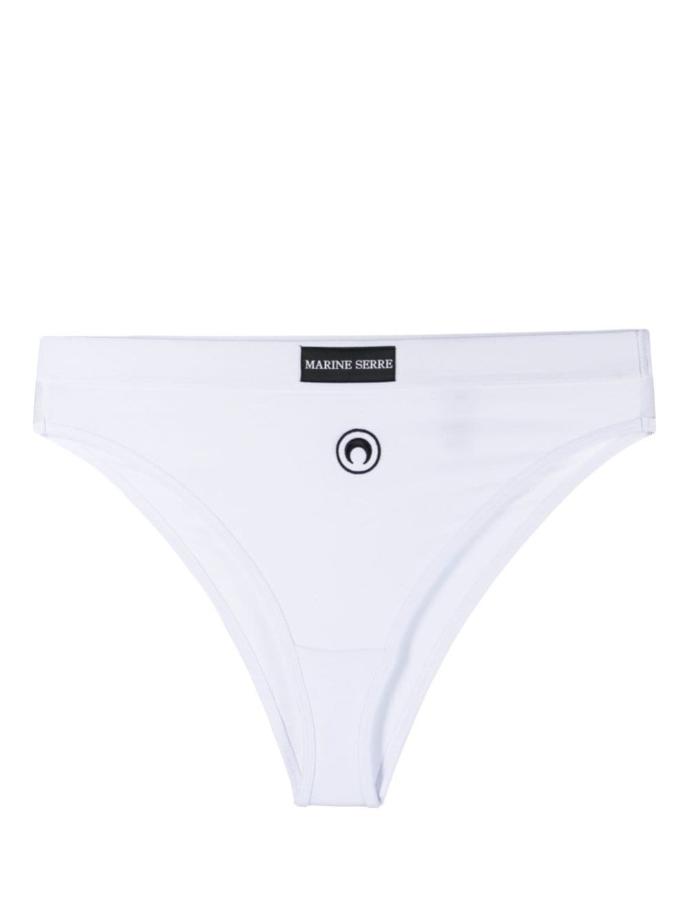 Marine Serre Crescent Moon organic-cotton briefs - White von Marine Serre