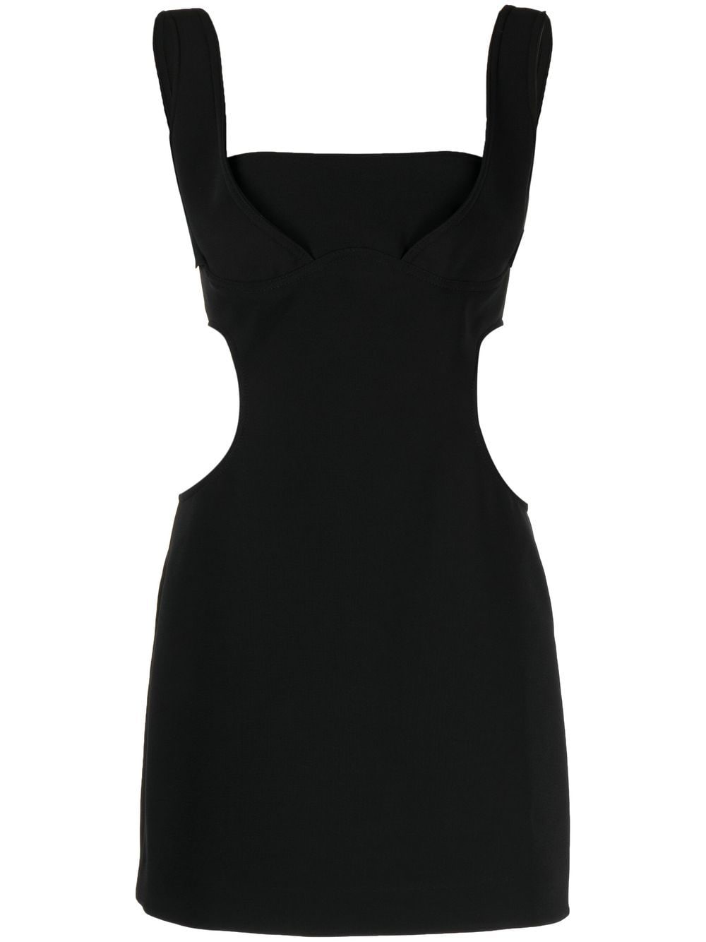 Marine Serre Double Crepe cut-out tailored dress - Black von Marine Serre