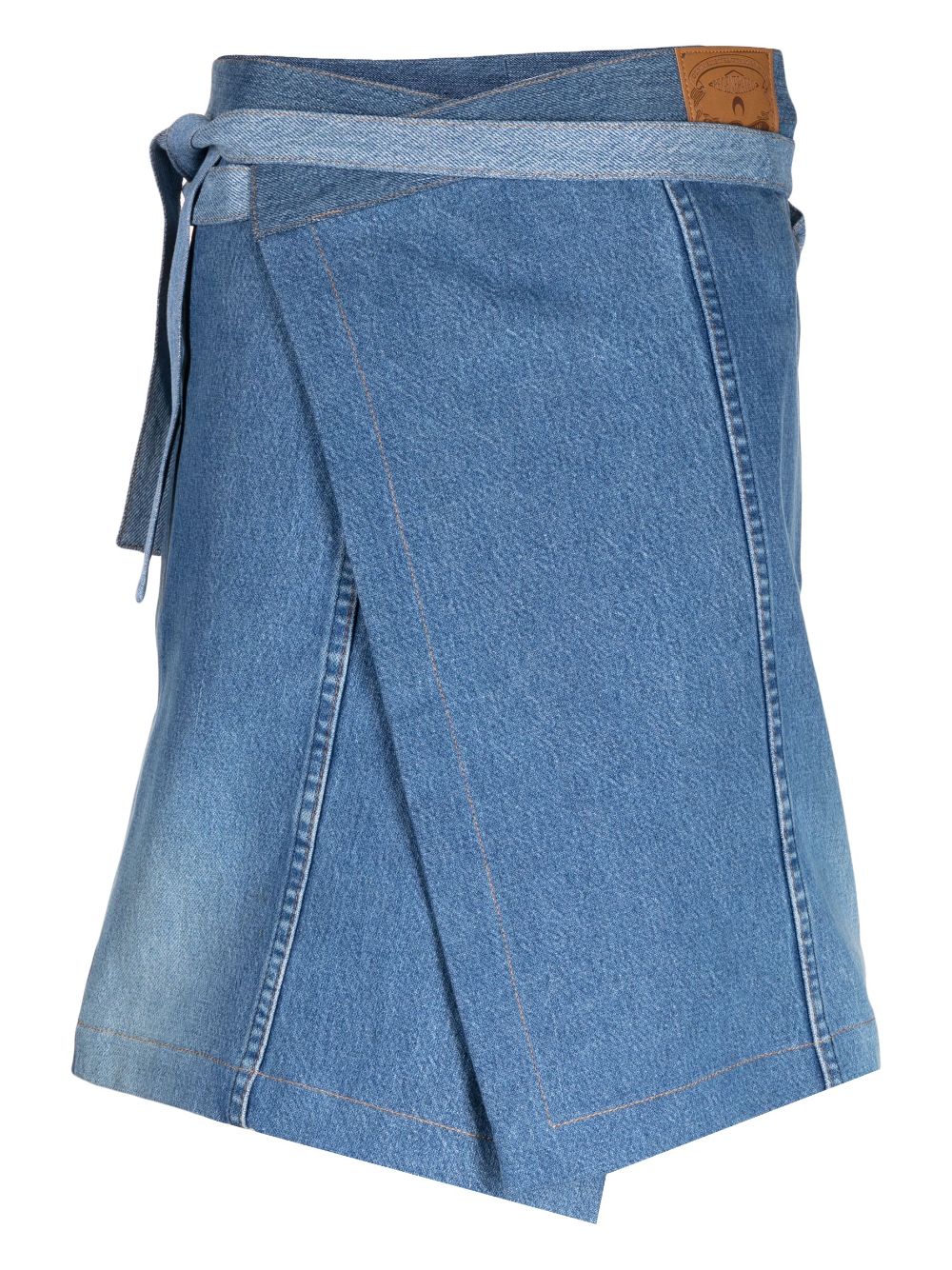 Marine Serre Moonogram denim apron - Blue von Marine Serre