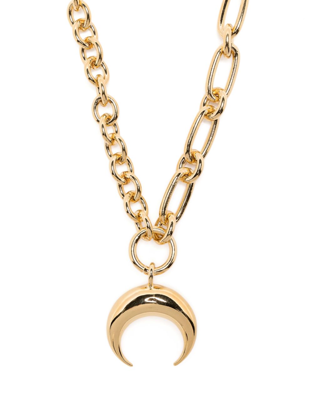 Marine Serre Regenerated Moon-pendant necklace - Gold von Marine Serre