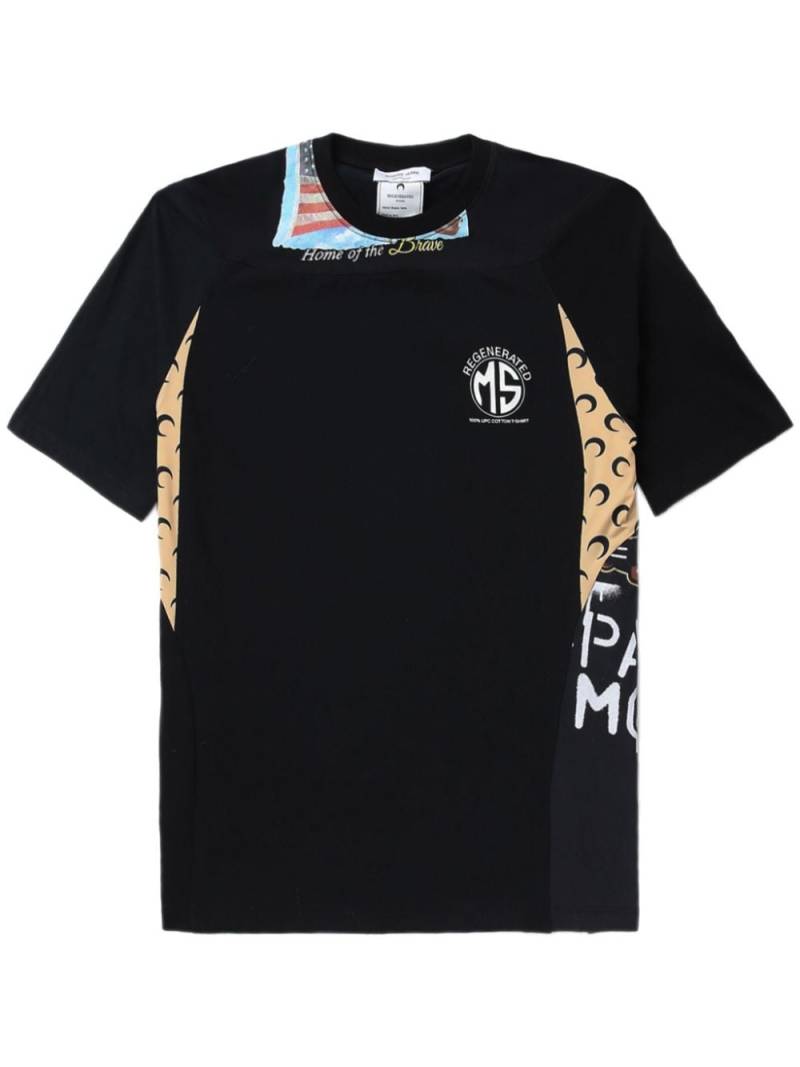 Marine Serre Regenerated cotton T-shirt - Black von Marine Serre