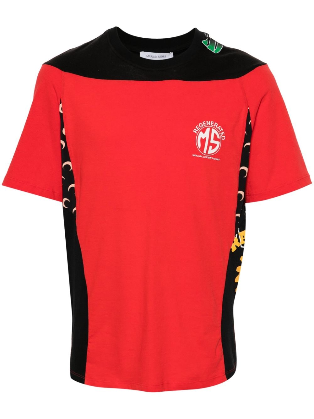 Marine Serre Regenerated panelled T-shirt - Red von Marine Serre