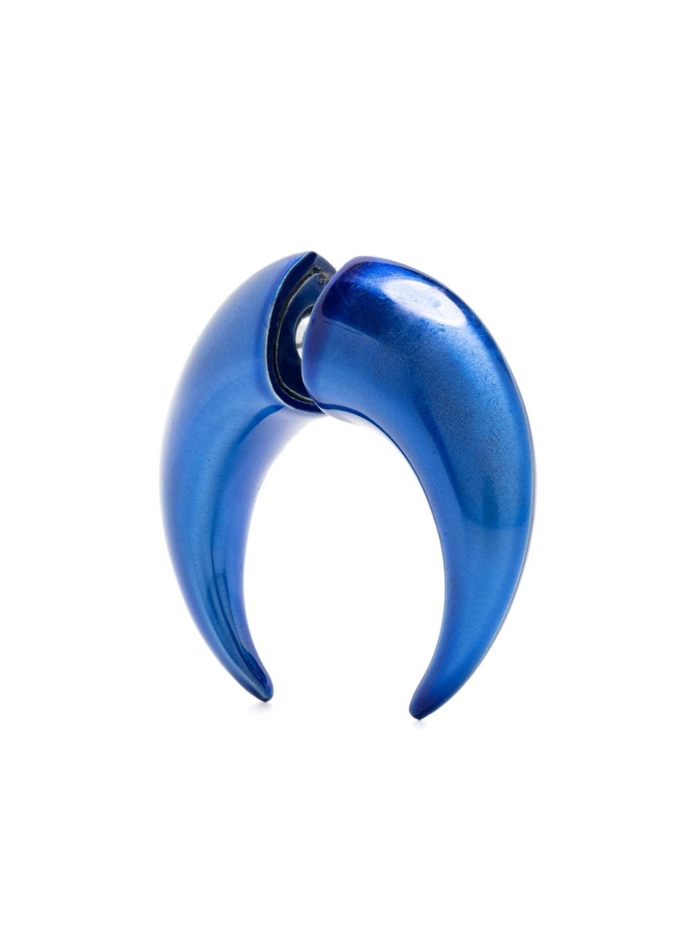 Marine Serre Shamanic Moon-shaped single earring - Blue von Marine Serre