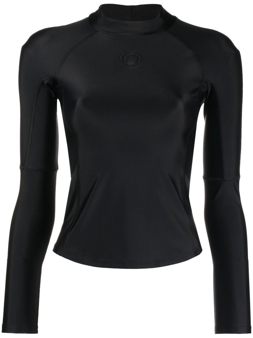 Marine Serre logo-embossed stretch top - Black von Marine Serre