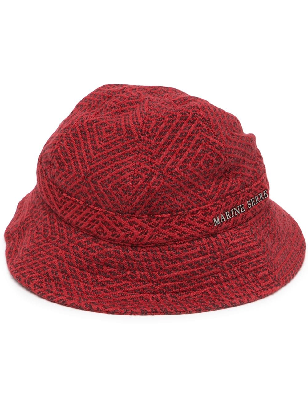 Marine Serre logo-plaque bucket hat - Red von Marine Serre