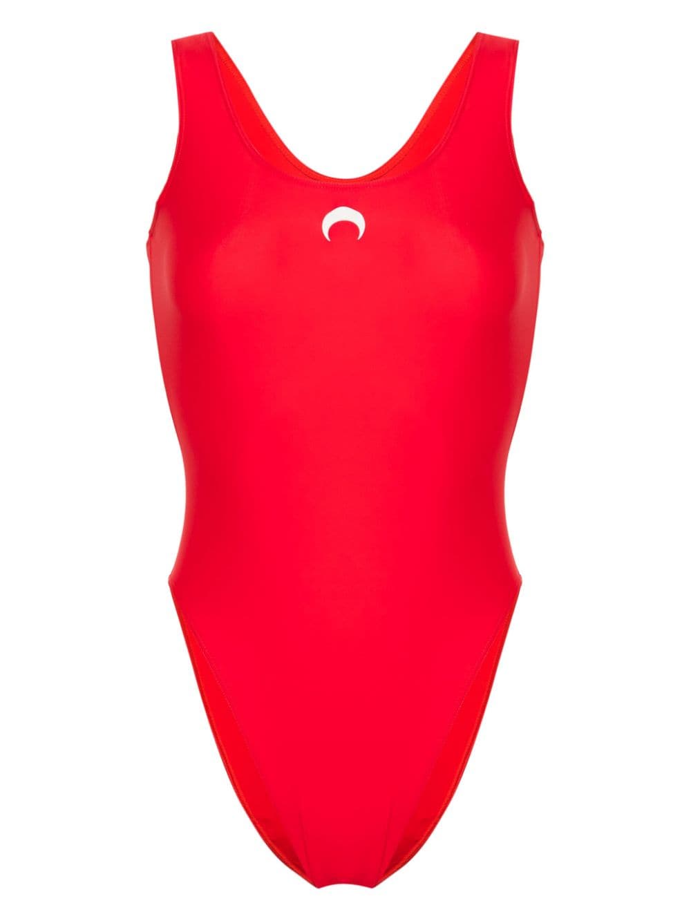 Marine Serre moon-print swimsuit - Red von Marine Serre