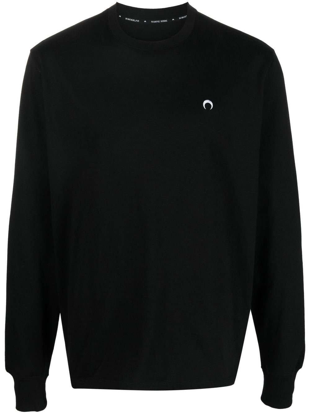 Marine Serre organic cotton long-sleeve T-shirt - Black von Marine Serre