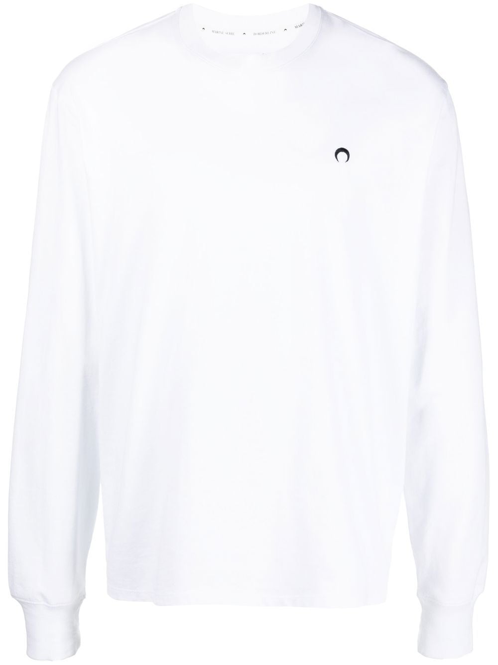 Marine Serre organic cotton long-sleeve T-shirt - White von Marine Serre