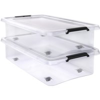 Aufbewahrungsbox 2er-Set Transparent 60x40x17cm 30L Aufbewahrungsbox 2er-Set Transparent 60x40x17cm 30L von Deuba®