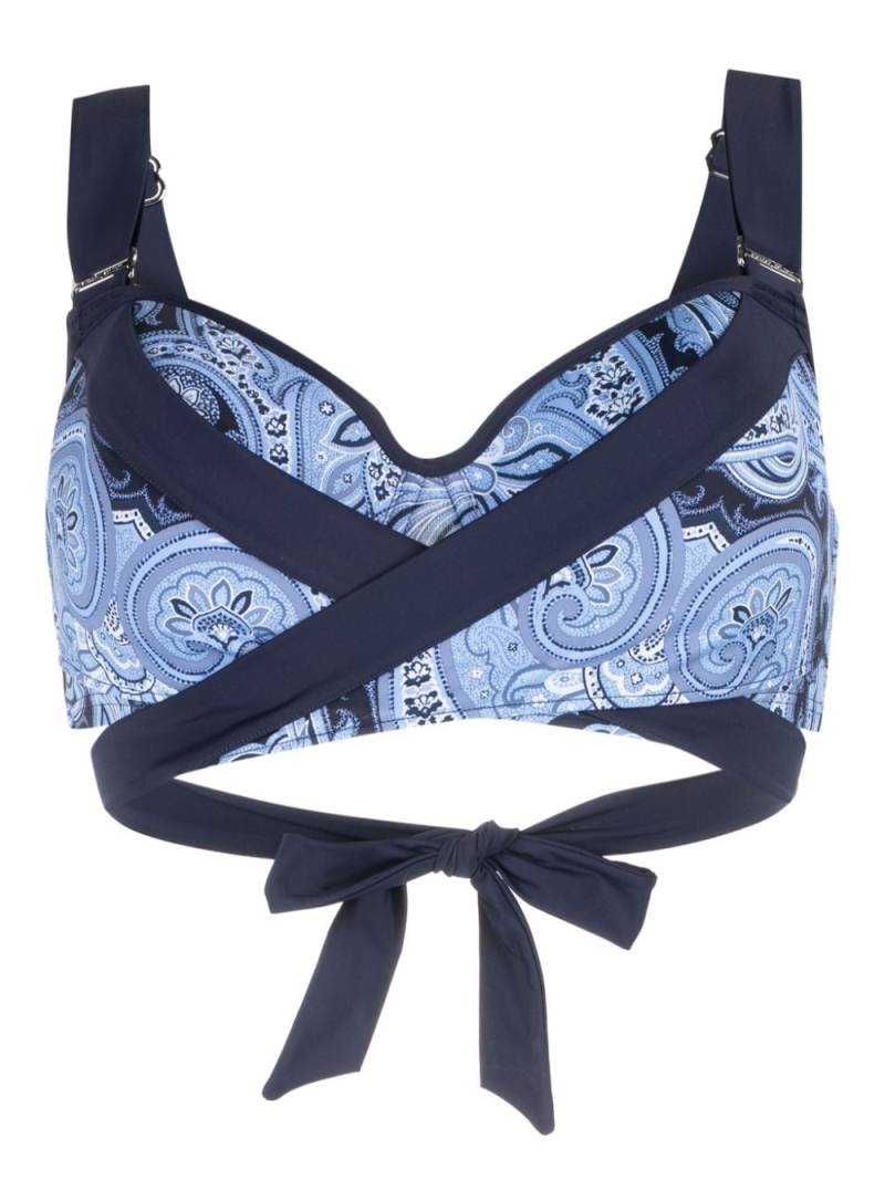 Marlies Dekkers Cache Coeur paisley-print push-up bikini top - Blue von Marlies Dekkers