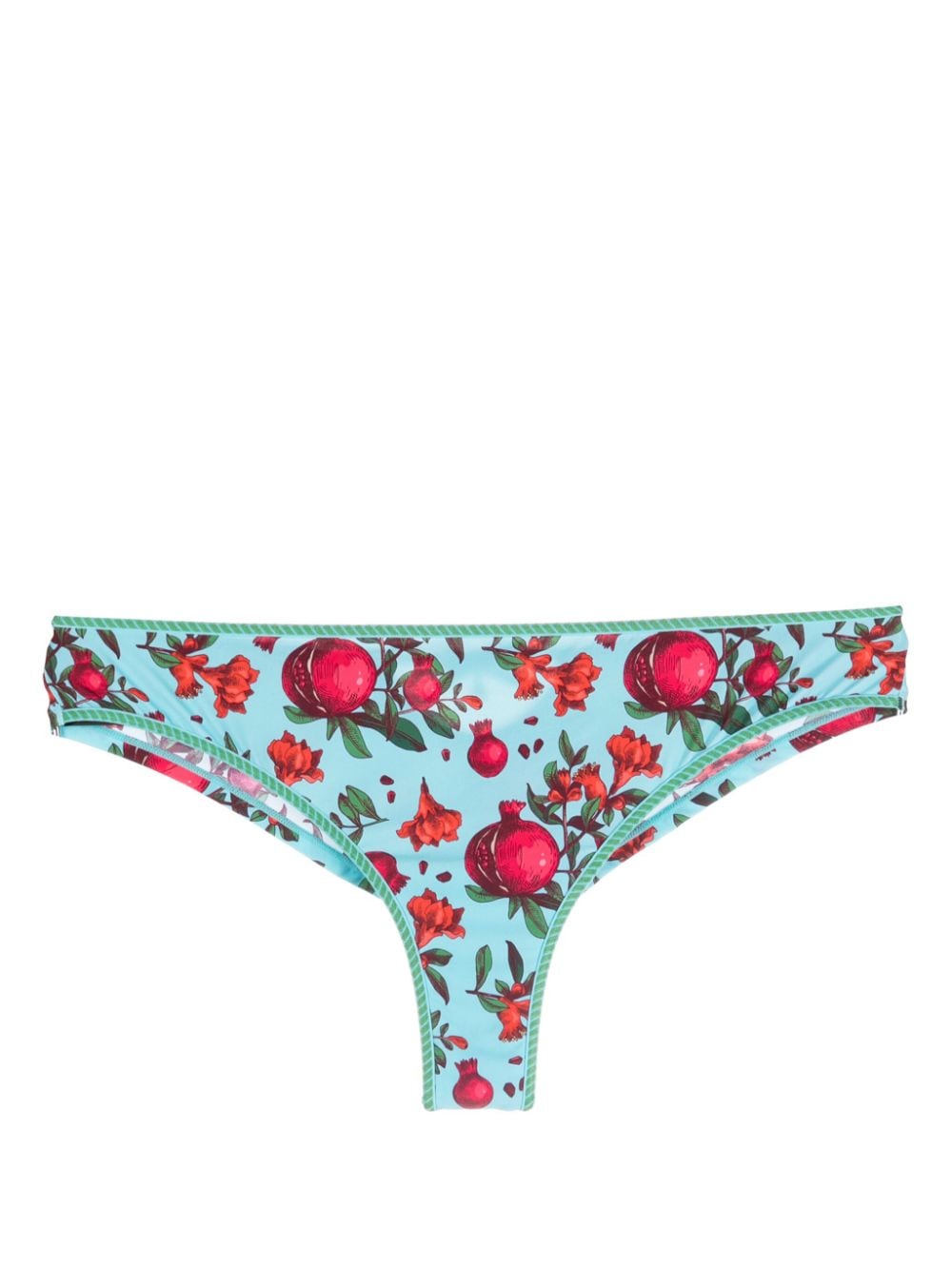 Marlies Dekkers Forbidden fruit-print glitter thong - Blue von Marlies Dekkers