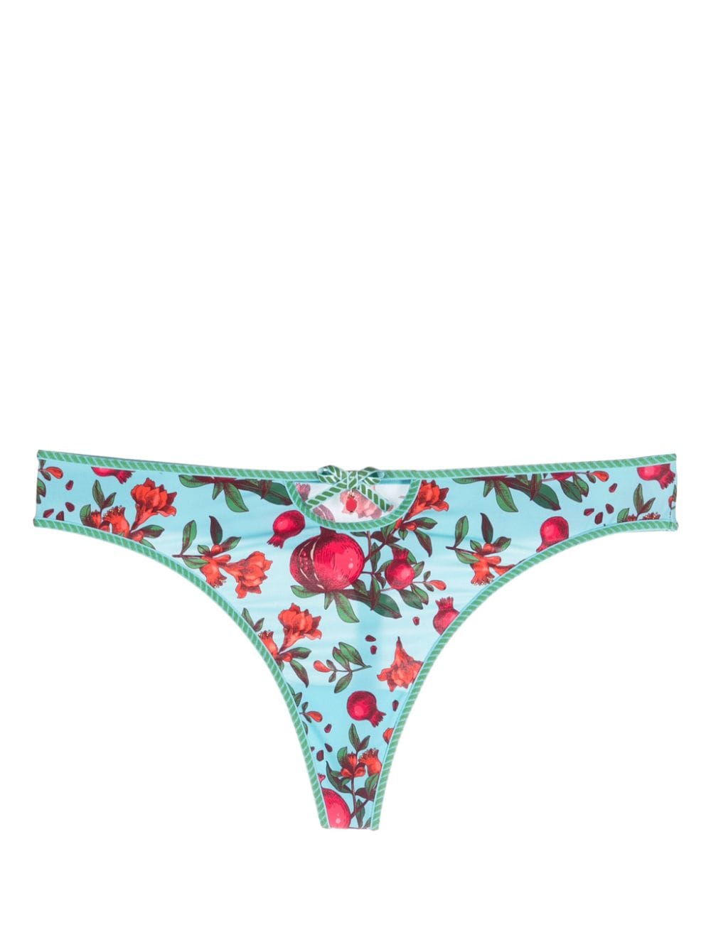 Marlies Dekkers Forbidden fruit-print glitter thong - Blue von Marlies Dekkers