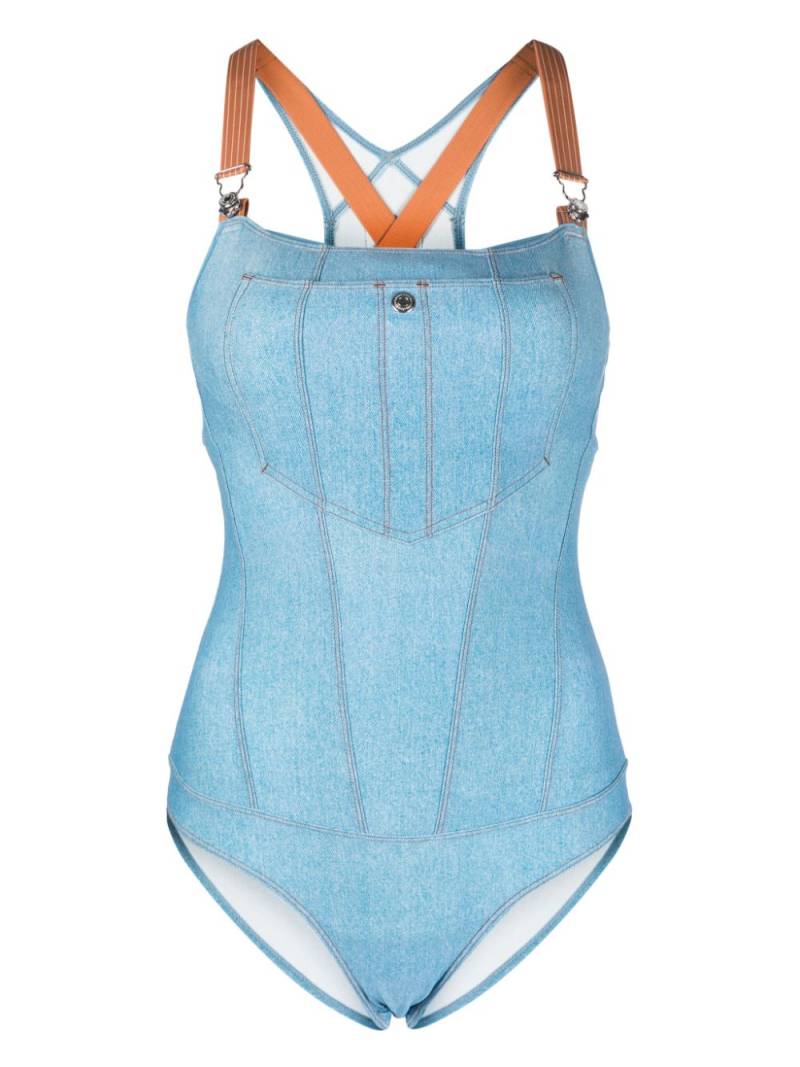 Marlies Dekkers Gardenista denim bodysuit - Blue von Marlies Dekkers