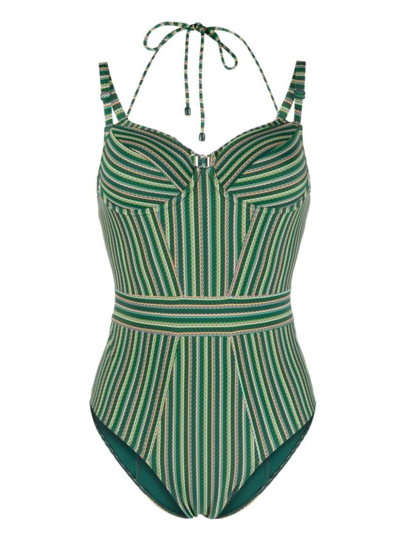 Marlies Dekkers Holi Vintage striped padded swimsuit - Green von Marlies Dekkers