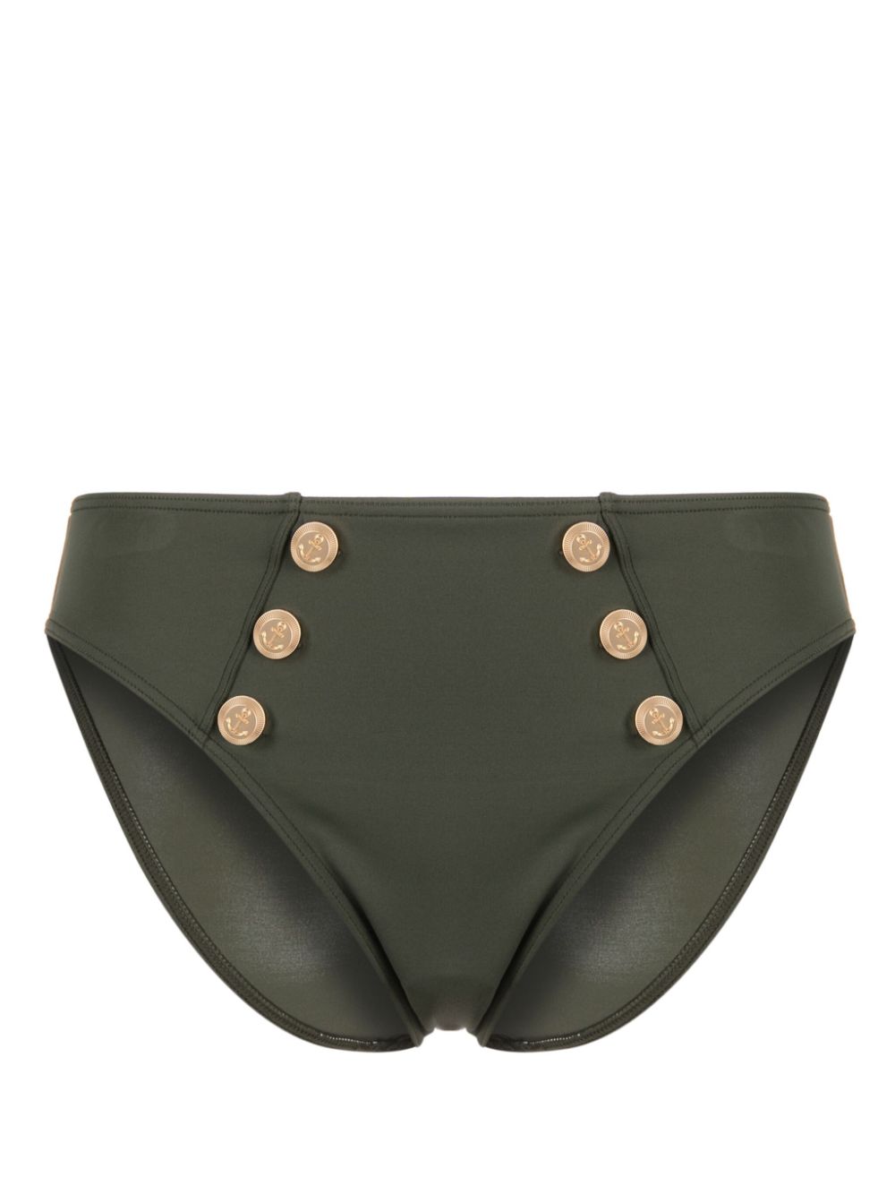 Marlies Dekkers Royal Navy mid-rise bikini bottoms - Green von Marlies Dekkers