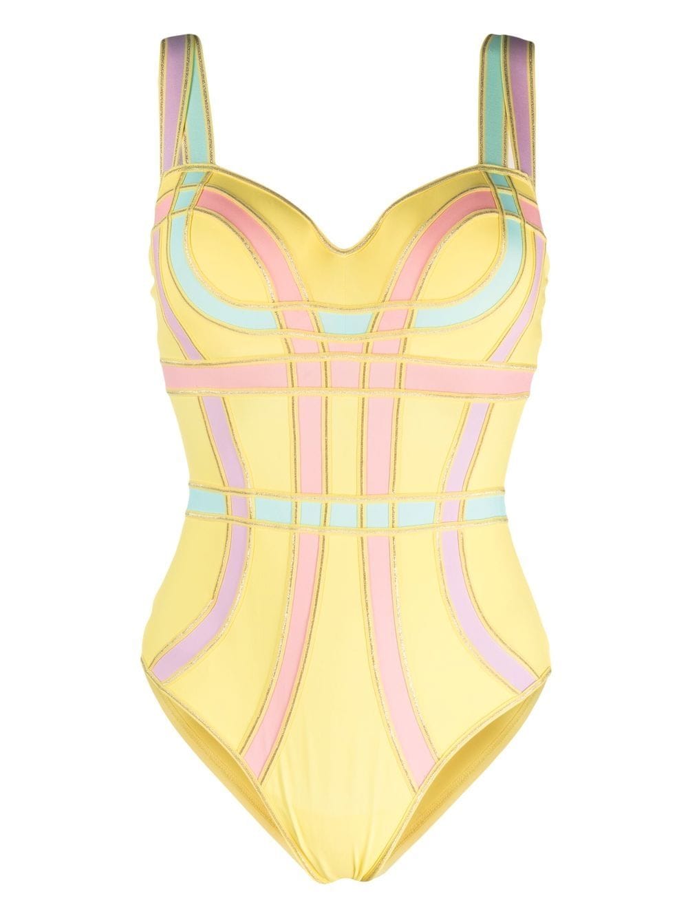 Marlies Dekkers Samba Queen colour-block bodysuit - Yellow von Marlies Dekkers