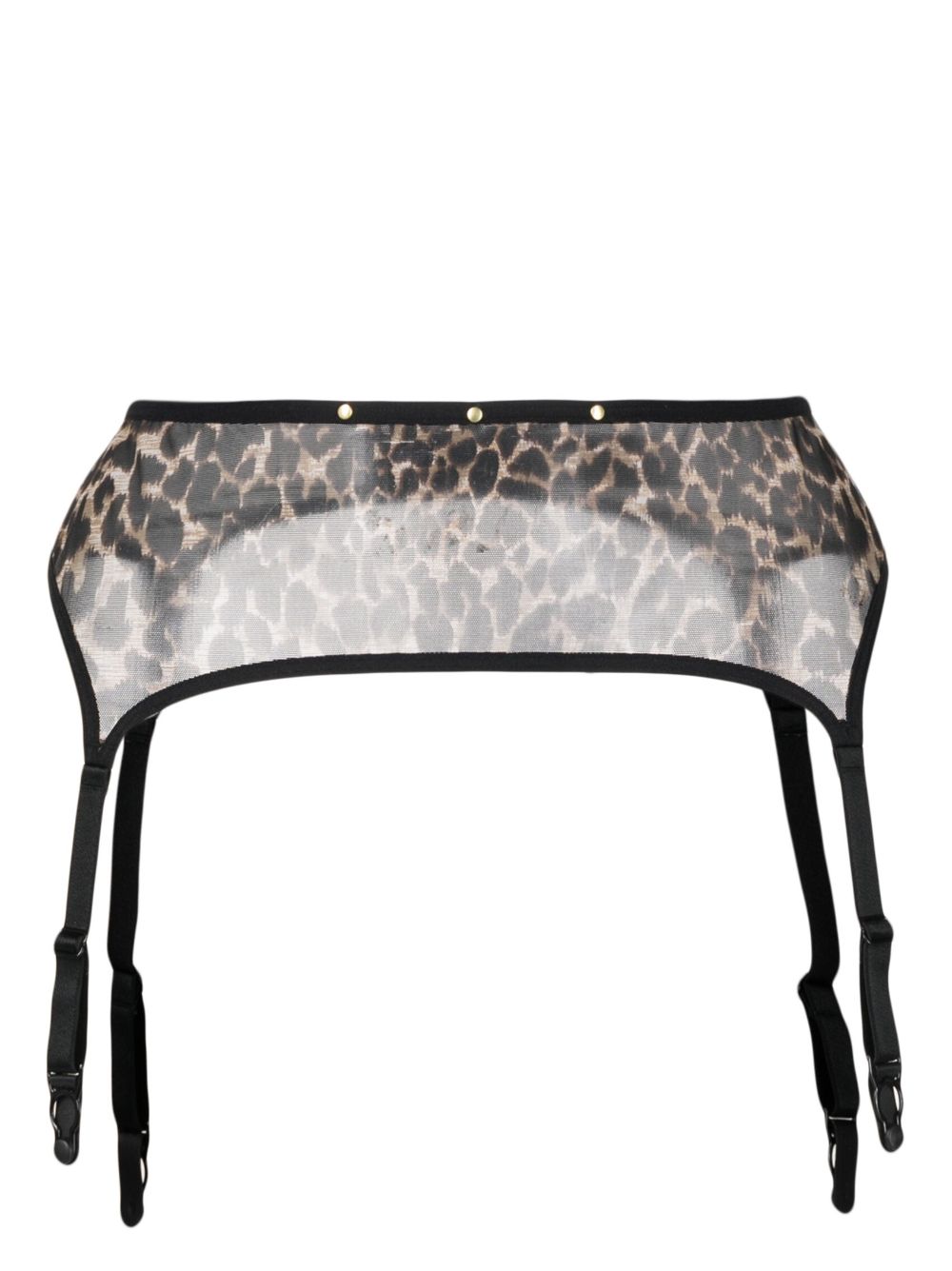 Marlies Dekkers Vixen leopard-print mesh garter belt - Brown von Marlies Dekkers