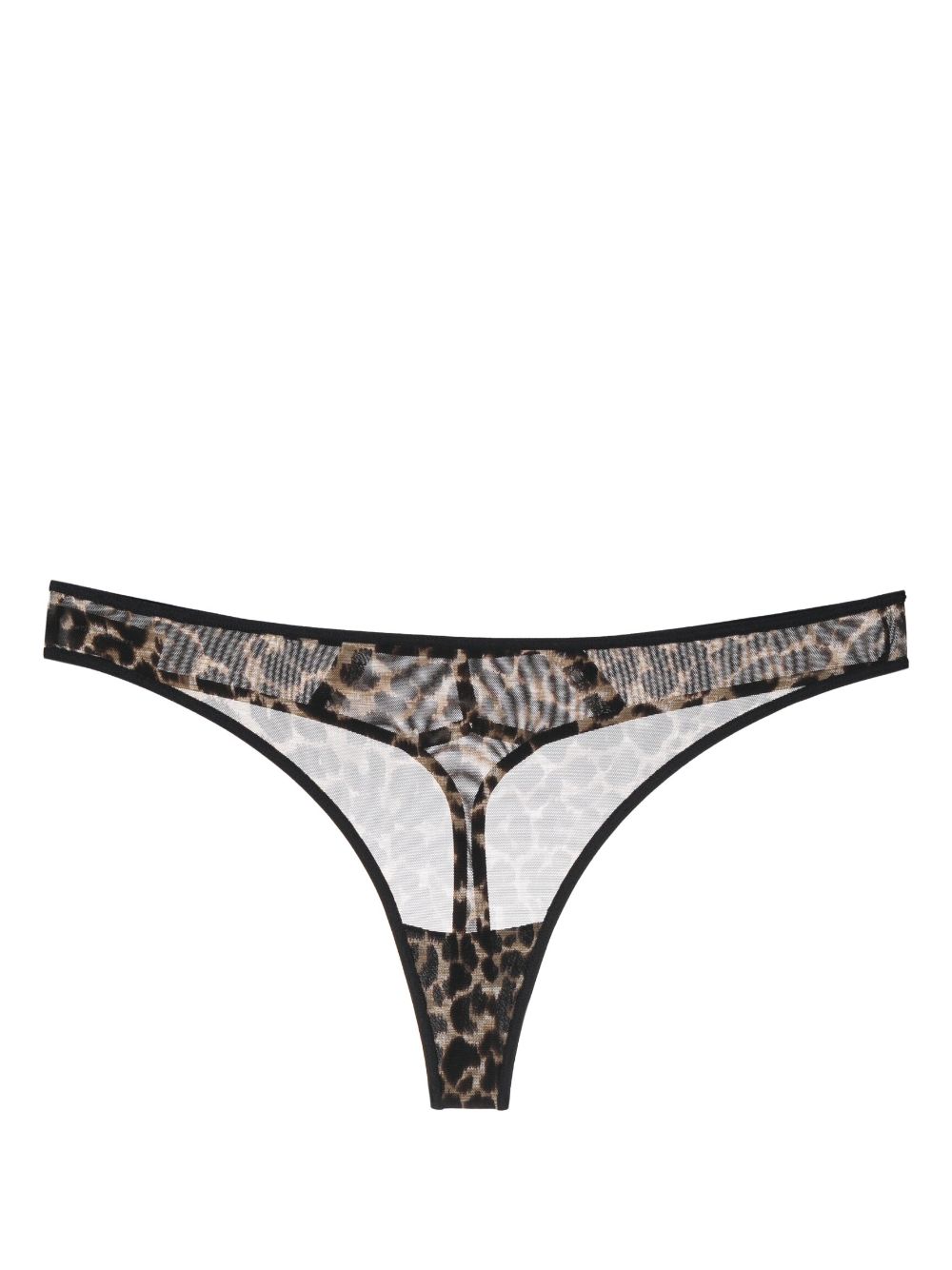 Marlies Dekkers Vixen leopard-print mesh thong - Brown von Marlies Dekkers