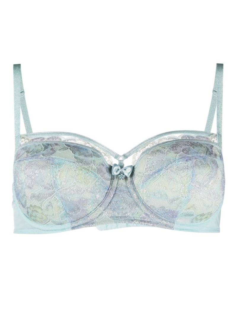 Marlies Dekkers floral-lace padded balcony bra - Blue von Marlies Dekkers