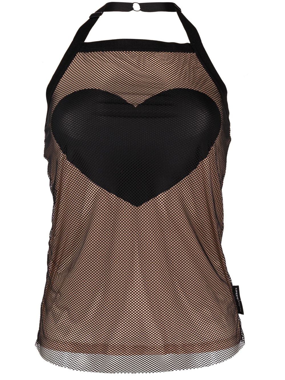 Marlies Dekkers heart-motif mesh tank top - Black von Marlies Dekkers