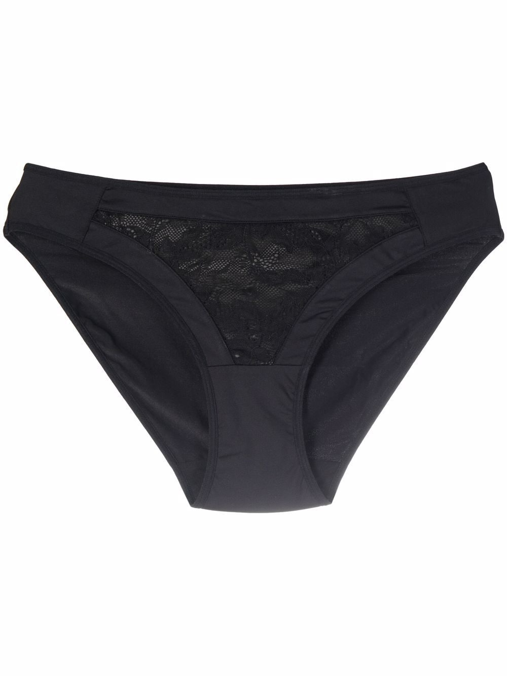 Marlies Dekkers lace-pattern panelled briefs - Black von Marlies Dekkers