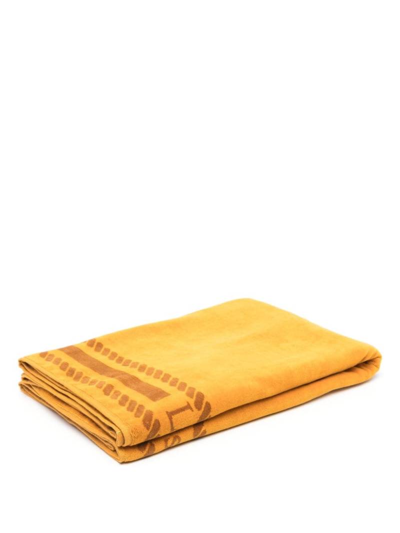 Marlies Dekkers logo-print cotton beach towel - Yellow von Marlies Dekkers