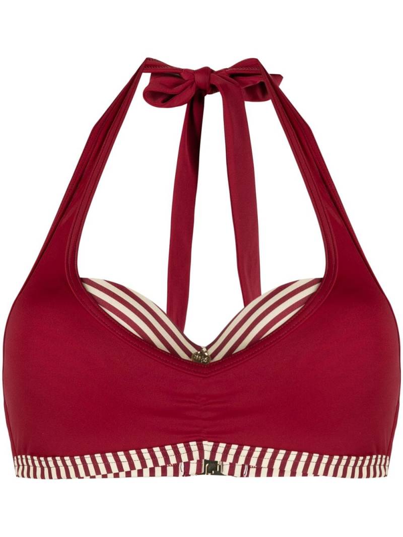 Marlies Dekkers stripe-detail bikini top - Red von Marlies Dekkers